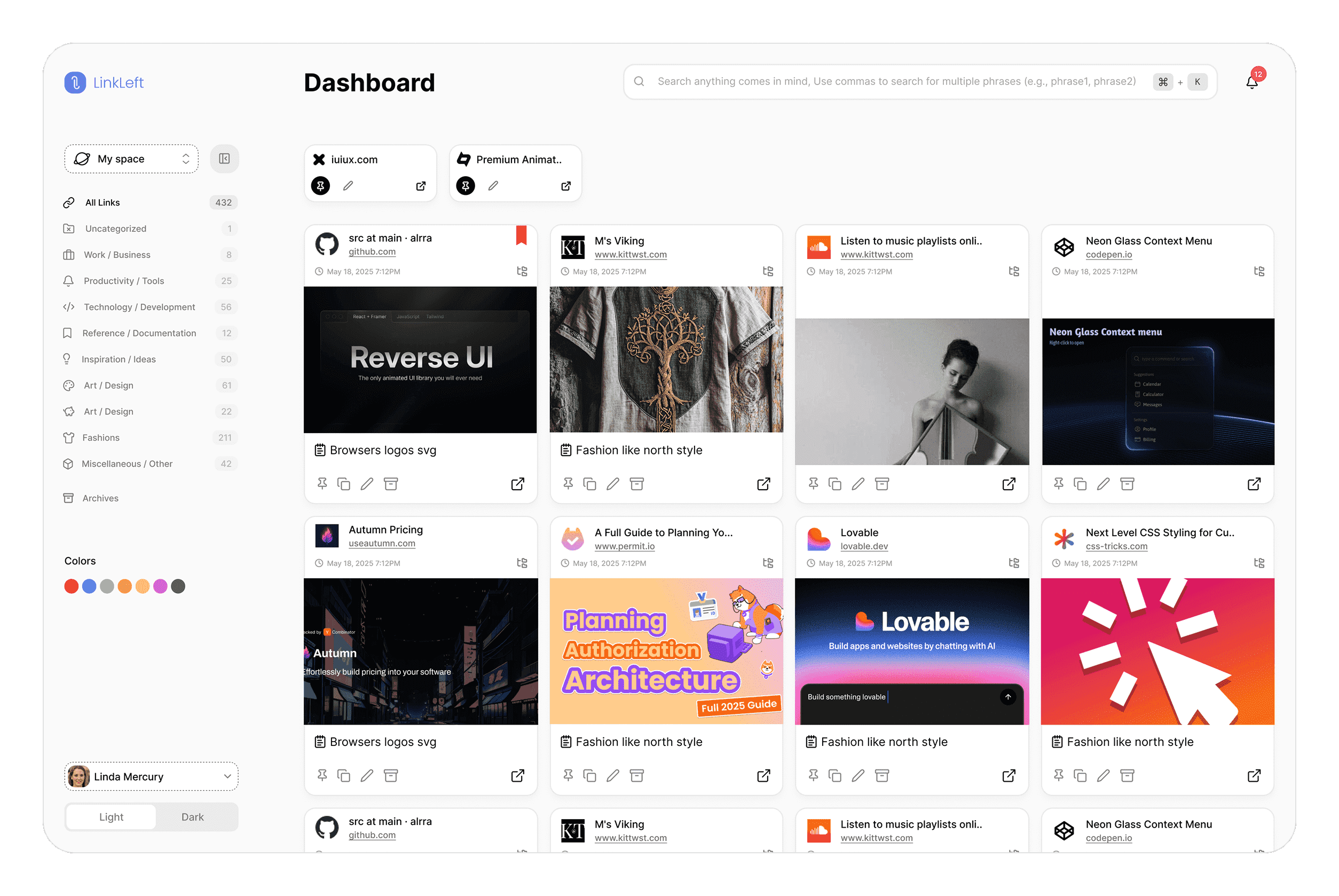 LinkLeft Dashboard